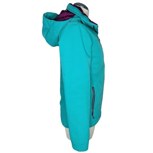 The North Face Apex Elevation Jacket XS * Green Purple Removable Hood Coat TNF - Picture 7 of 13